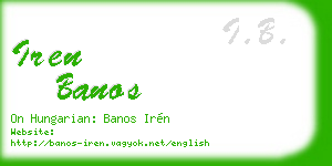 iren banos business card