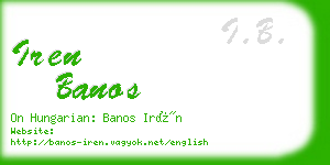 iren banos business card